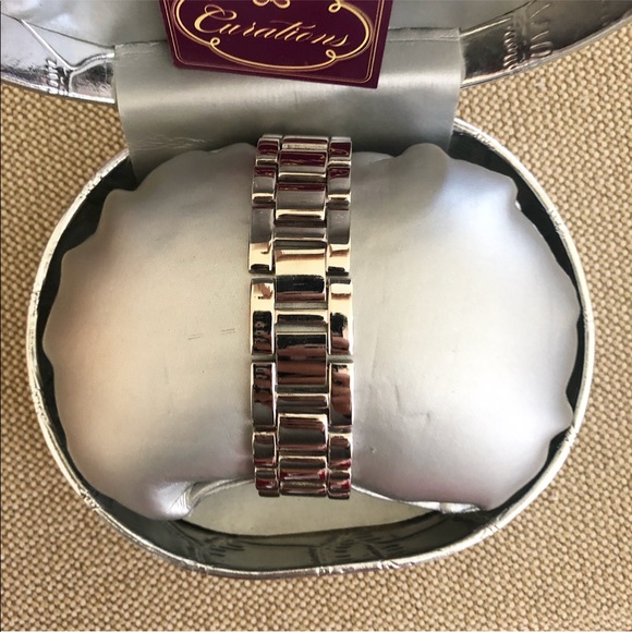 Curations Silver Watch with Crystal Embellishment - Picture 3 of 4